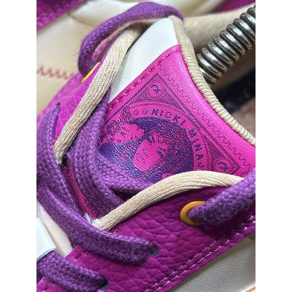 Nicki Minaj ITTY BITTY PIGGY Sneakers Size 9 Purple Cream Bio Leather Retro - Picture 6 of 11